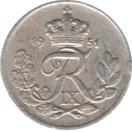 10 øre, 1951 Obverse