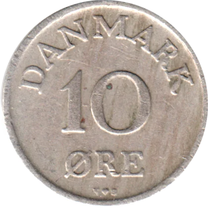 10 øre, 1951 Reverse