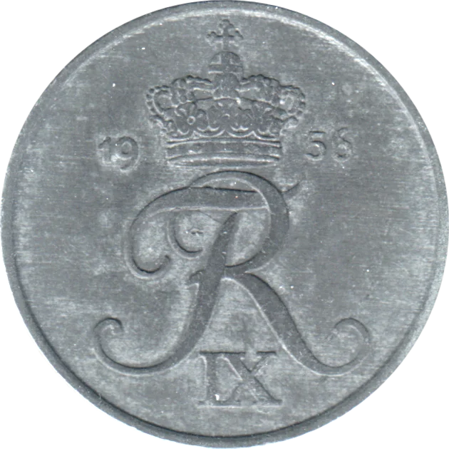 5 øre, 1956 Obverse