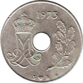 Preview 25 øre, 1973 obverse