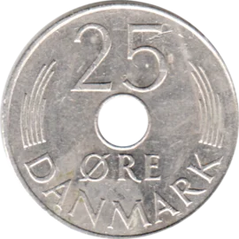 Preview 25 øre, 1973 reverse