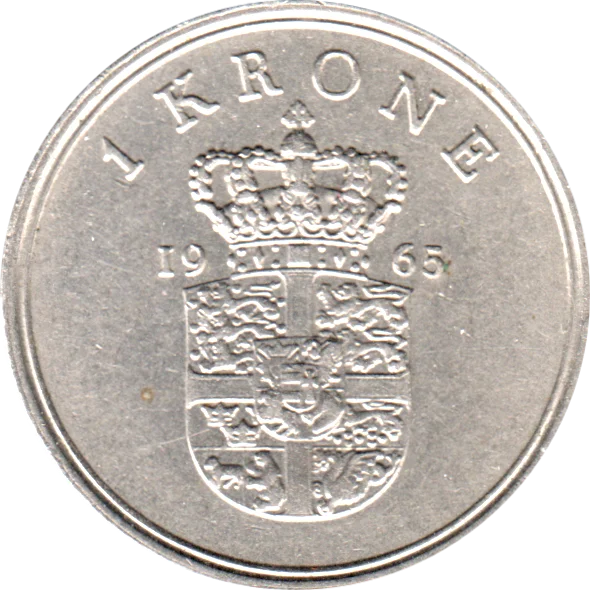 1 Krone, 1965 Reverse
