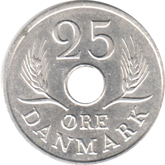 25 øre, 1967 Reverse
