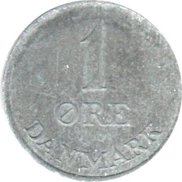 Preview 1 øre, 1966 reverse