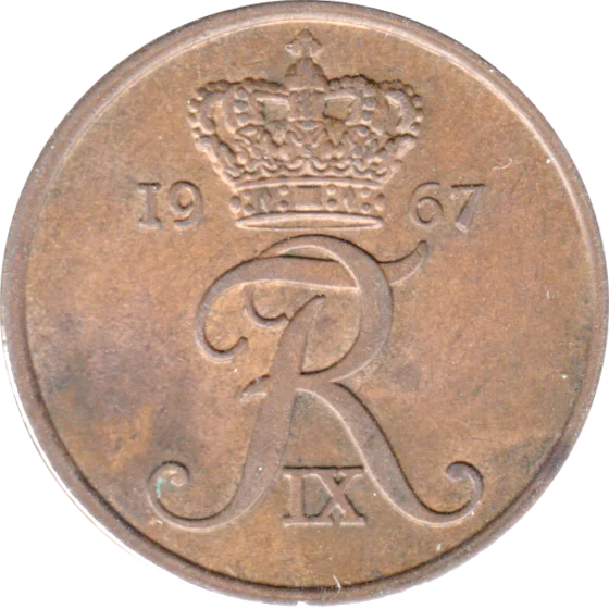 5 øre, 1967 Obverse