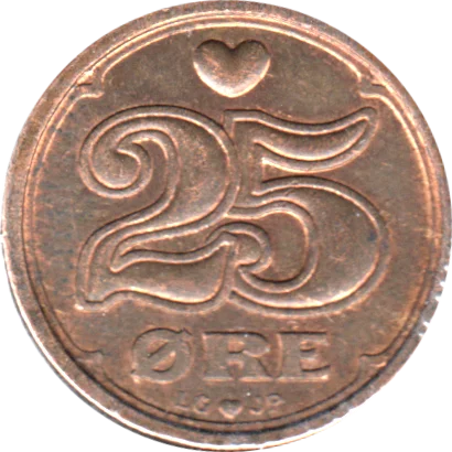 25 øre, 1993 Reverse