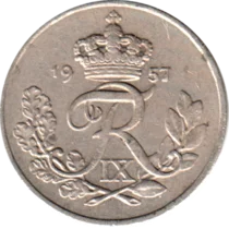Preview 10 øre, 1957 obverse