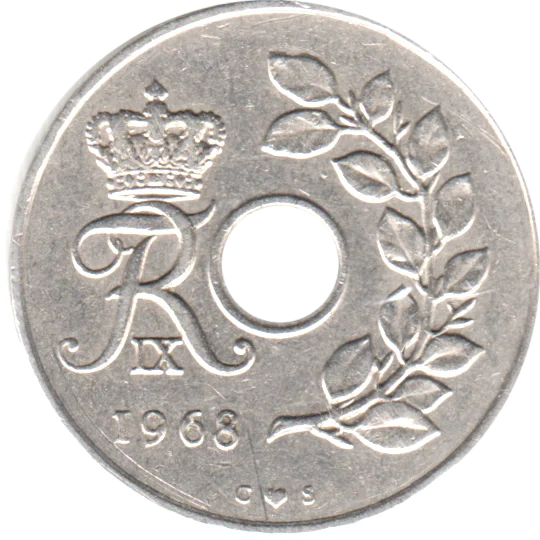 25 øre, 1968 Obverse