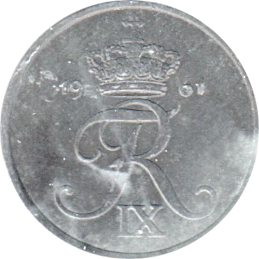 Preview 1 øre, 1961 obverse