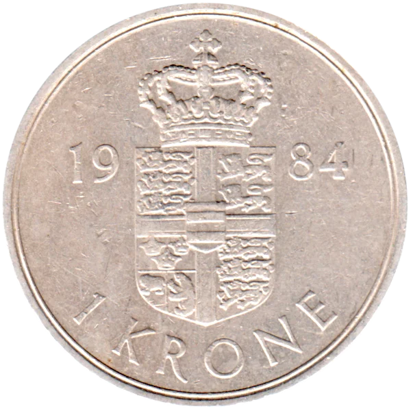 1 Krone, 1984 Reverse
