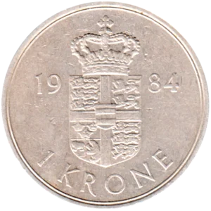 Preview 1 Krone, 1984 reverse
