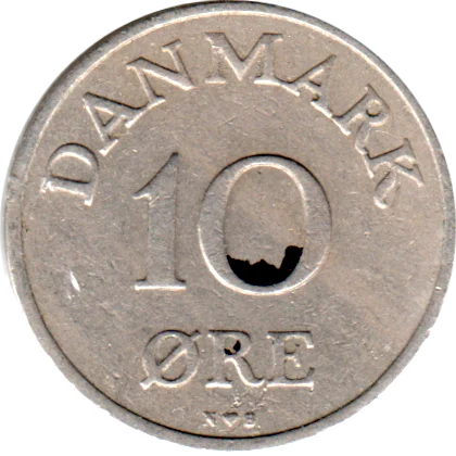10 øre, 1952 Reverse