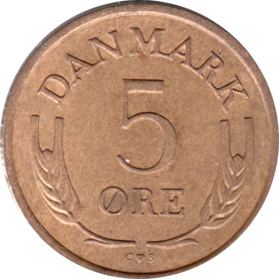 5 øre, 1964 Reverse