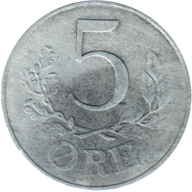 5 øre, 1944 Reverse
