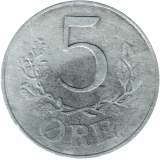 Preview 5 øre, 1944 reverse