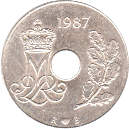 25 øre, 1987 Obverse