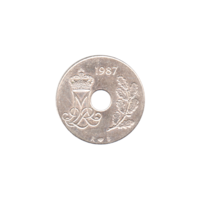 Preview 25 øre, 1987 obverse