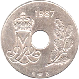 Preview 25 øre, 1987 obverse
