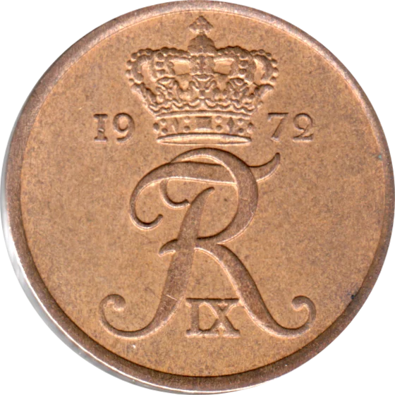 5 øre, 1972 Obverse