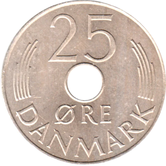 25 øre, 1986 Reverse