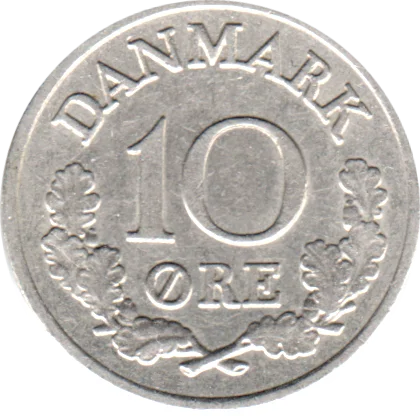 10 øre, 1964 Reverse