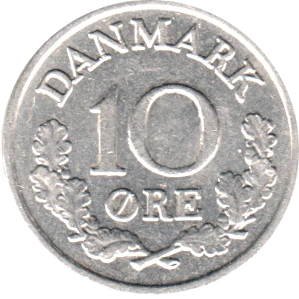 10 øre, 1967 Reverse