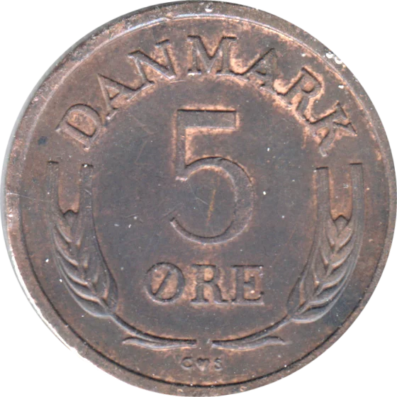 5 øre, 1960 Reverse