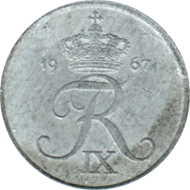 Preview 1 øre, 1967 obverse