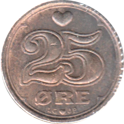 25 øre, 1991 Reverse