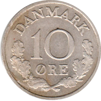 10 øre, 1970 Reverse