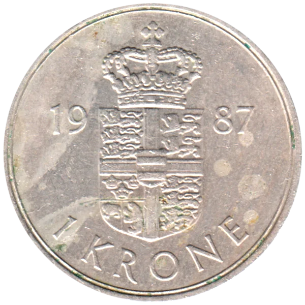 1 Krone, 1987 Reverse