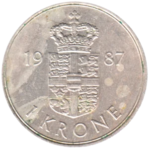 Preview 1 Krone, 1987 reverse