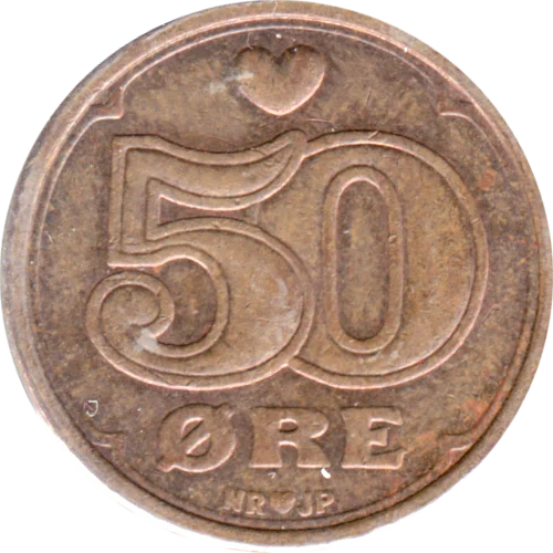 50 øre, 1989 Reverse