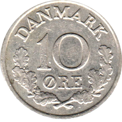 10 øre, 1971 Reverse