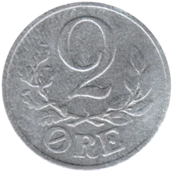 Preview 2 øre, 1942 reverse