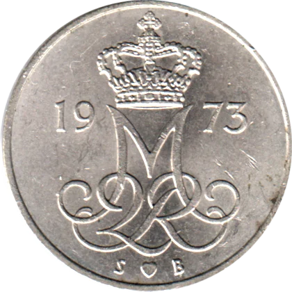 10 øre, 1973 Obverse