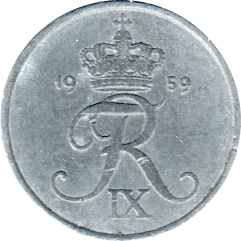 2 øre, 1959 Obverse