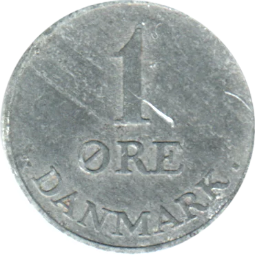 Preview 1 øre, 1954 reverse