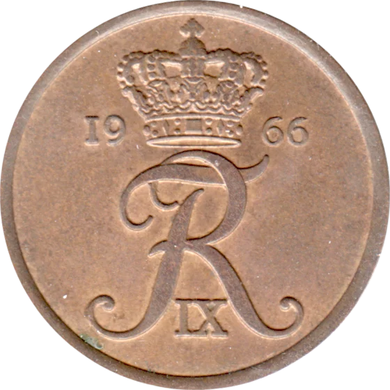 5 øre, 1966 Obverse