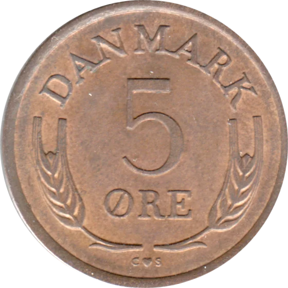 5 øre, 1966 Reverse