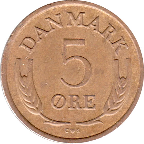 5 øre, 1971 Reverse
