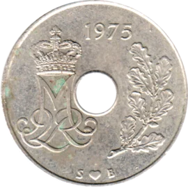 Preview 25 øre, 1975 obverse