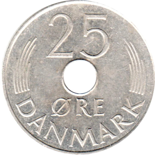 25 øre, 1975 Reverse