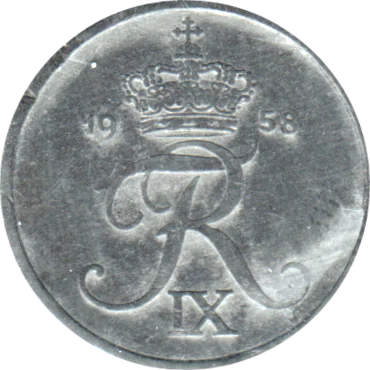 1 øre, 1958 Obverse
