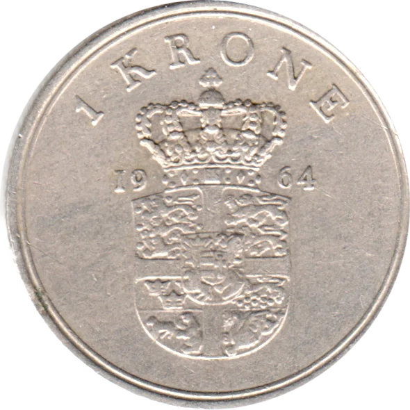 1 Krone, 1964 Reverse