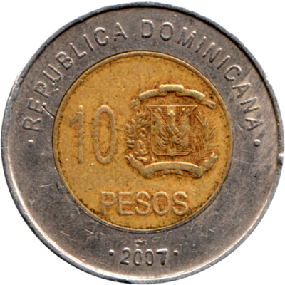 10 Pesos, 2007 Reverse