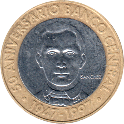 5 Pesos, 1997 Obverse