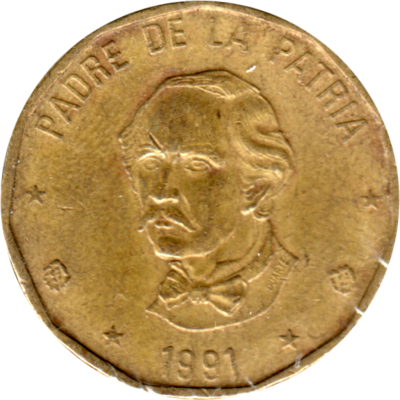 1 Peso, 1991 Obverse