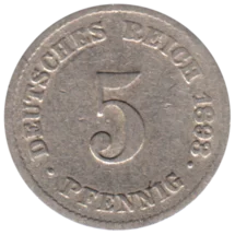 Preview 5 Reichspfennigs, 1893 reverse