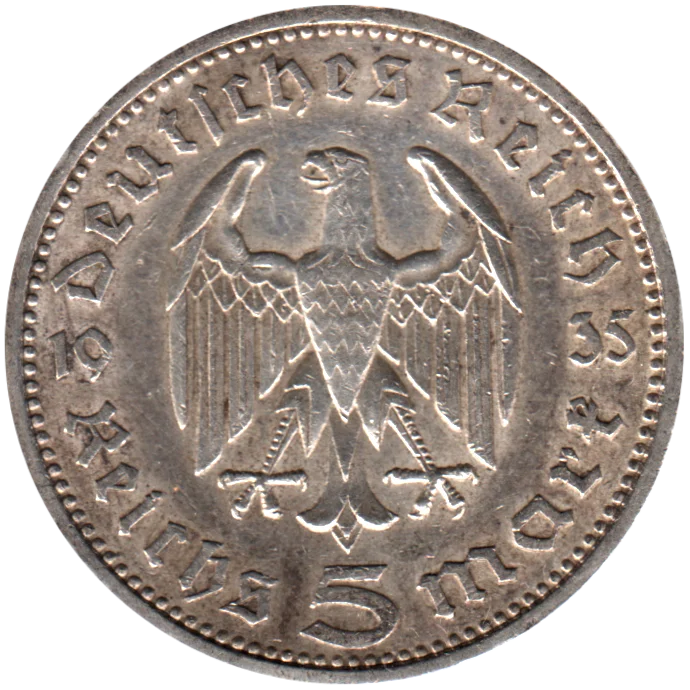 5 Reichsmarks, 1935 Reverse